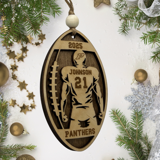Custom Football Player Ornament