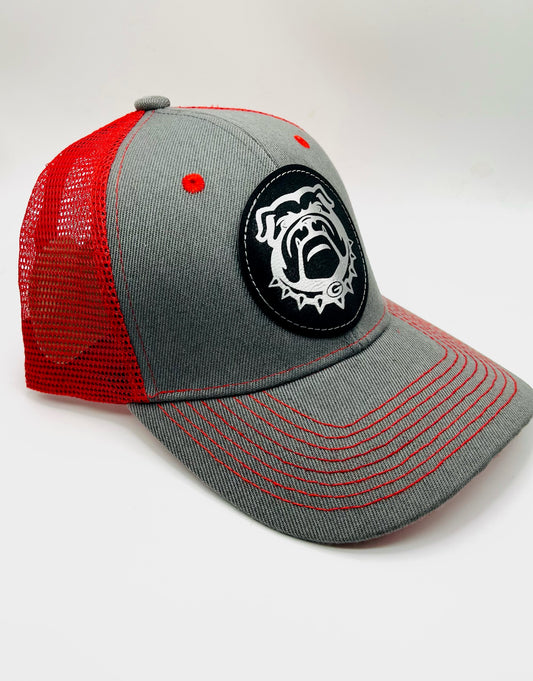 Georgia Bulldogs Leather Patch Hat